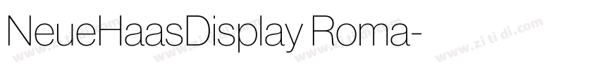 NeueHaasDisplay Roma字体转换